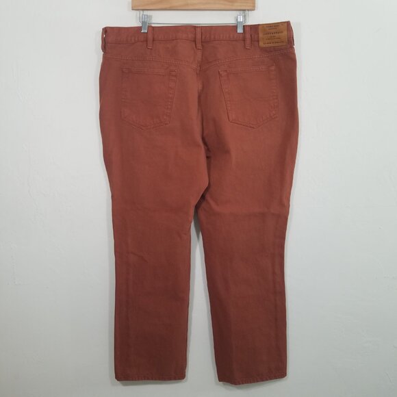 Lucky Brand Burn Orange Athletic Taper Jeans Pants Size 44 - Picture 4 of 9